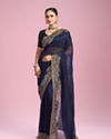 Indigo Blue Organza Saree